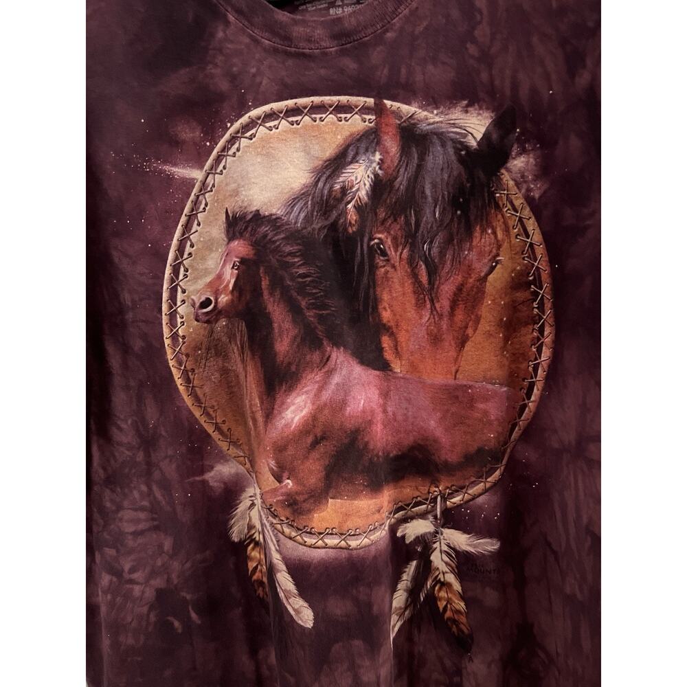 The Mountain People Purple Tie Dye Carol Cavalris Dream Catcher Horse Sz Xl - Picture 3 of 5